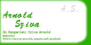 arnold sziva business card